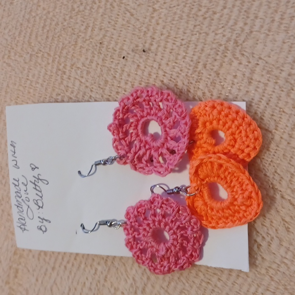Handmade crochet earrings